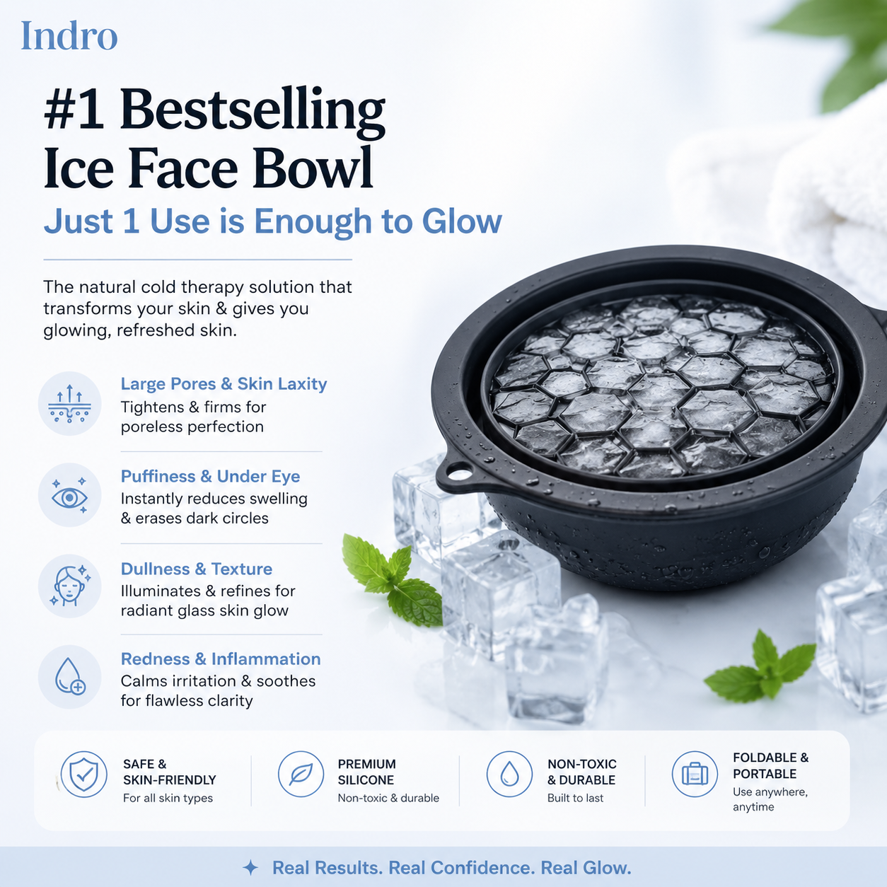 Silicone Ice Face Bowl — Collapsible Cold Plunge Ritual | 50% Off + Free Shipping