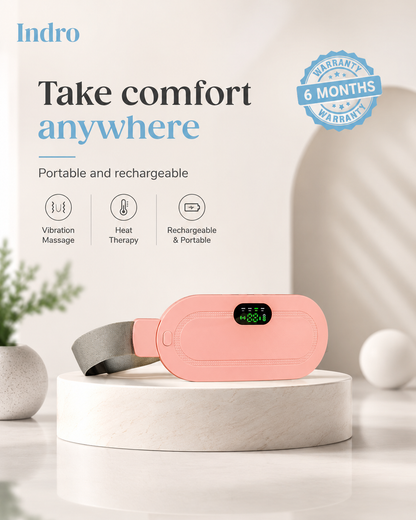 Period Cramp Relief Device | Heat + Massage in One | 50%Off + 6-Month Guarantee