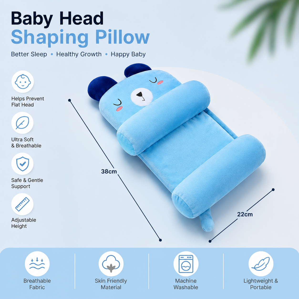 Baby Head Shape Pillow | Protects Your Baby's Natural Head Shape — 53% Off + Free Shipping