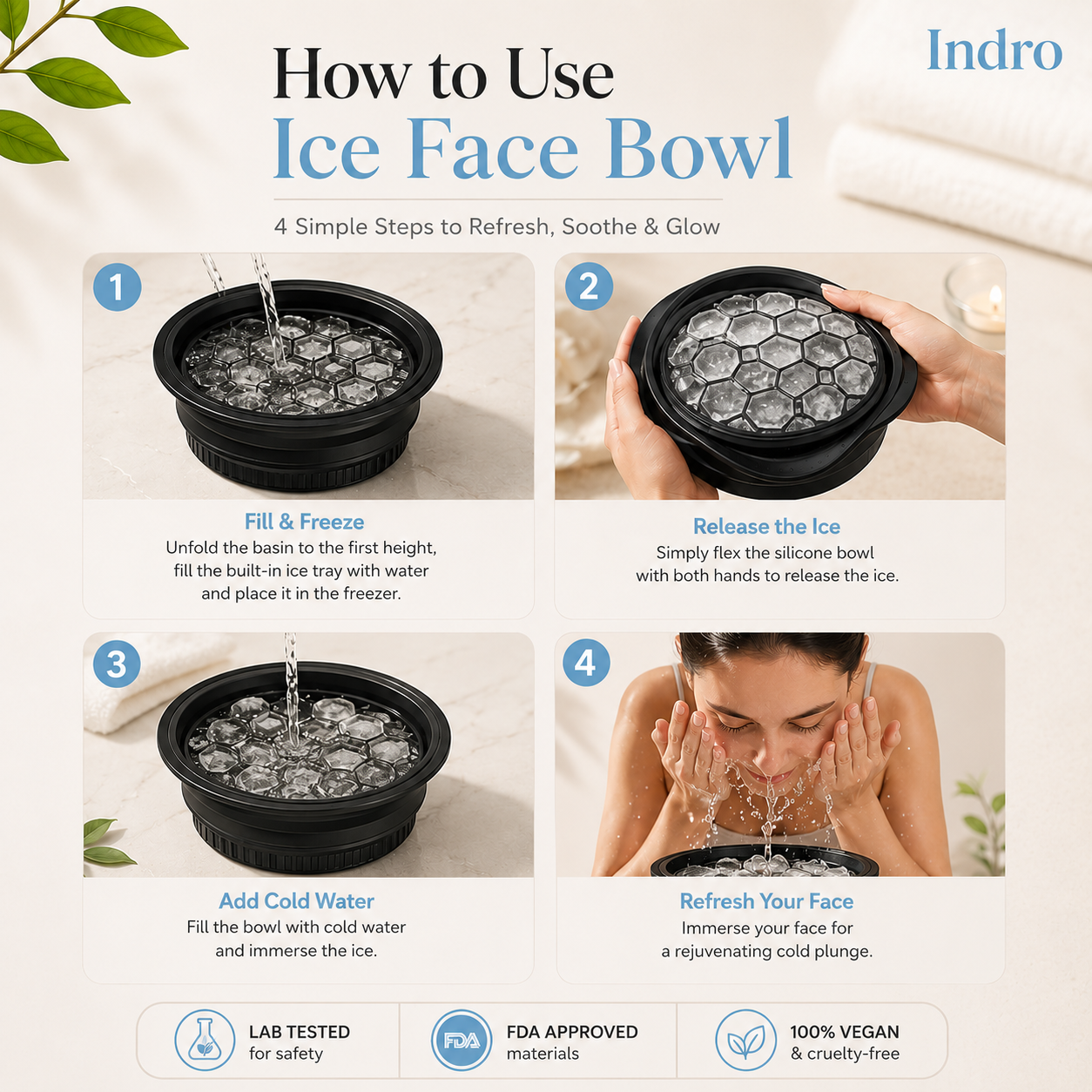 Silicone Ice Face Bowl — Collapsible Cold Plunge Ritual | 50% Off + Free Shipping