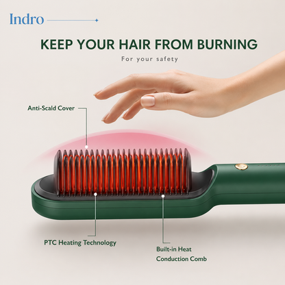 Salon Style Hair Brush | Straight Hair in 60 Seconds | Flat 70% Off — ₹1,099
