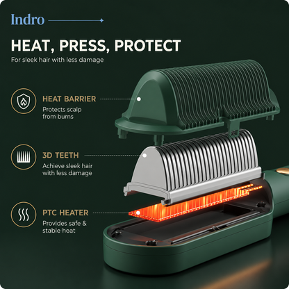 Salon Style Hair Brush | Straight Hair in 60 Seconds | Flat 70% Off — ₹1,099