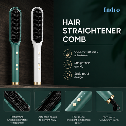 Salon Style Hair Brush | Straight Hair in 60 Seconds | Flat 70% Off — ₹1,099