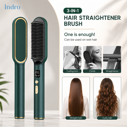 Salon Style Hair Brush | Straight Hair in 60 Seconds | Flat 70% Off — ₹1,099