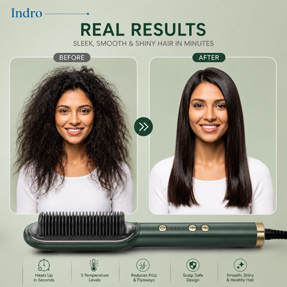Salon Style Hair Brush | Straight Hair in 60 Seconds | Flat 70% Off — ₹1,099