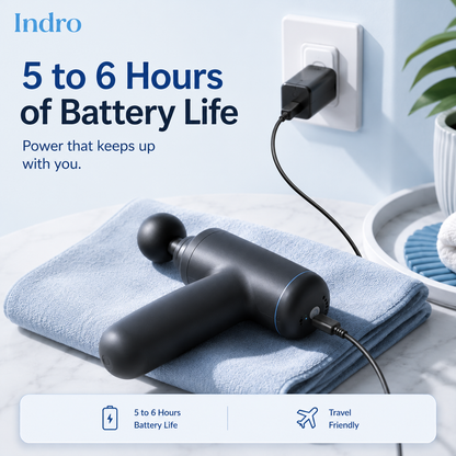 Indro Massage Gun | Deep Tissue Percussion Therapy — 50% OFF + 1 Year Warranty