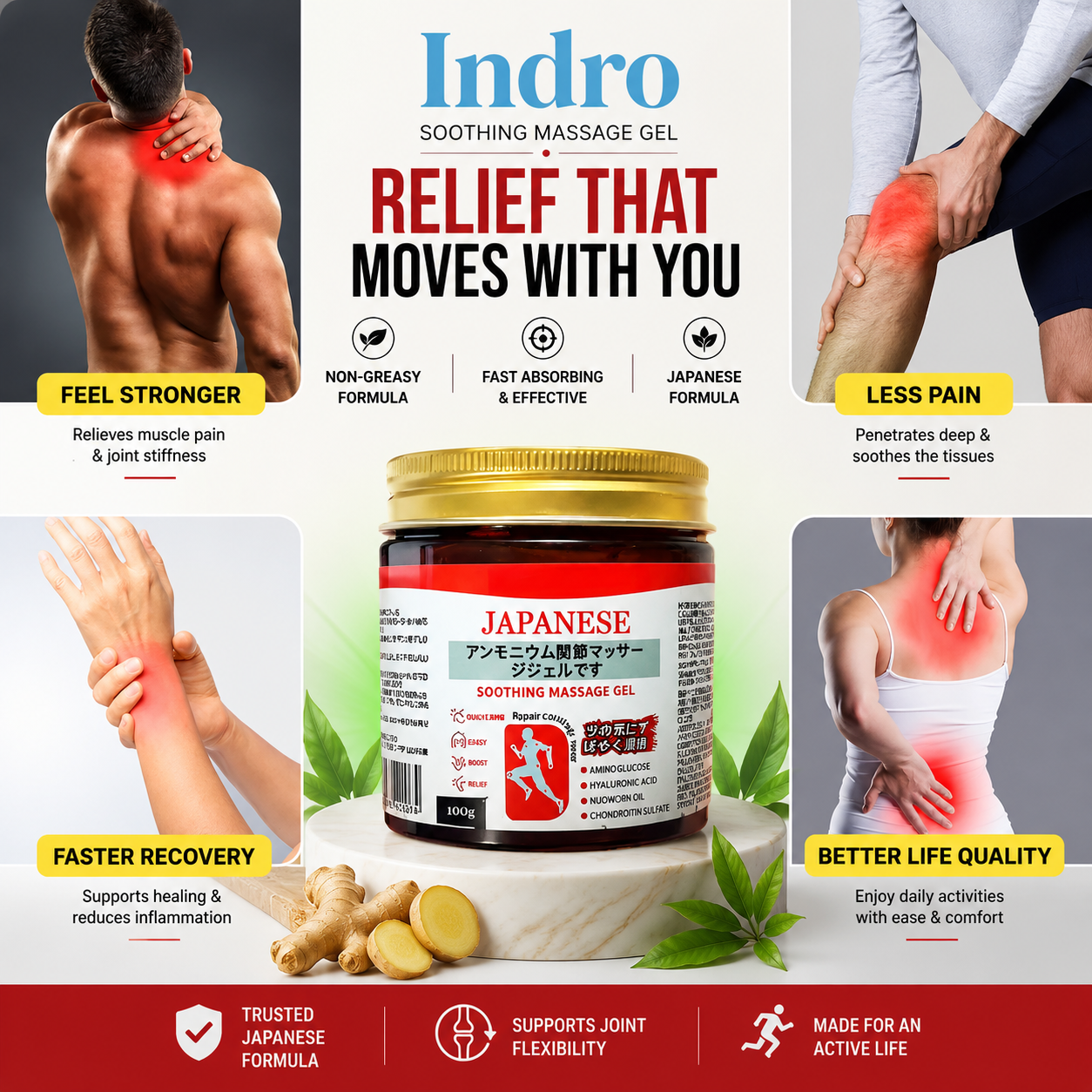 Instant Pain Relief Gel – Muscle Relax Fast Relief Gel (Buy1 Get1)