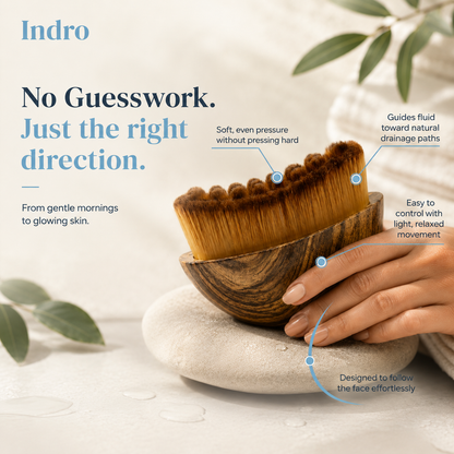 Indro Glow Brush — De-Puff. Sculpt. Glow.  Flat 70% Off | ₹799 (was ₹2999) | Free Shipping