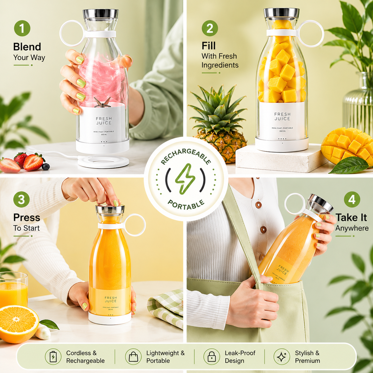 Travel Portable Mini Juice Blender