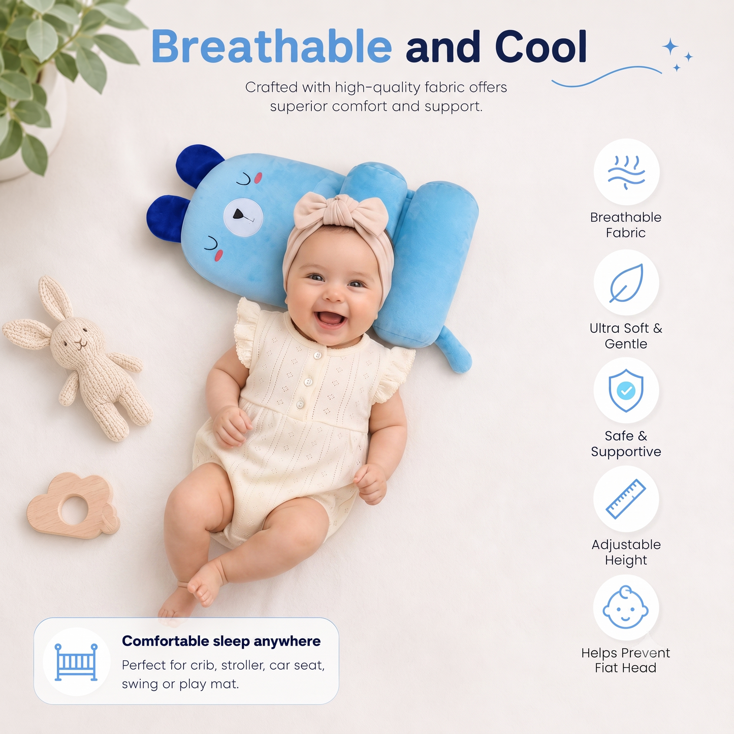 Baby Head Shape Pillow | Protects Your Baby's Natural Head Shape — 53% Off + Free Shipping